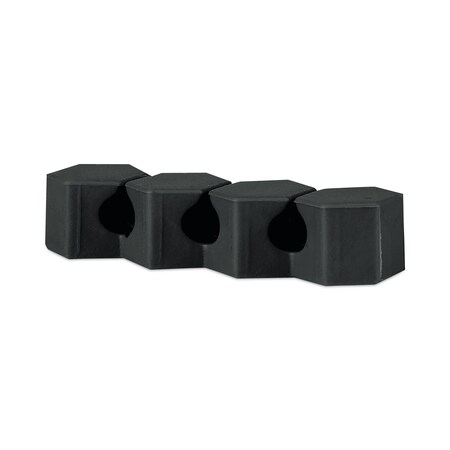 Rca Three Channel Cable Holder, 2" x 2", Black, PK4, 4PK RCCM3BKV